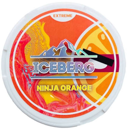 NINJA ORANGE - NICOTINE POUCH - ICEBERG - EXTRA STRONG - 4 DOTS - 10 Pack