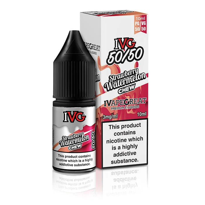 STRAWBERRY WATERMELON CHEW - IE - IVG 50/50 - 3mg LIQUID - 10 PACK