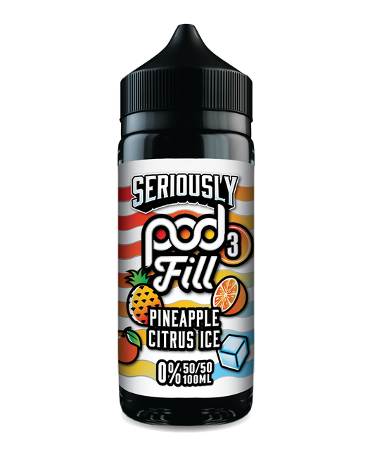 PINEAPPLE CITRUS ICE -  UK - SERIOUSLY POD FILL -  100ml LIQUID - 1 PACK
