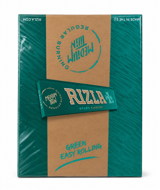 GREEN KING SIZE - MEDIUM THIN - RIZLA - 50 Pack