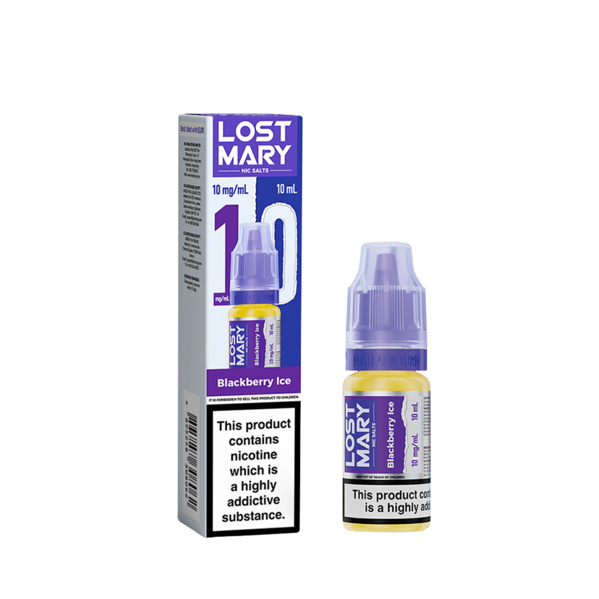 BLACKBERRY ICE 10mg LOST MARY LIQUID - 10 PACK