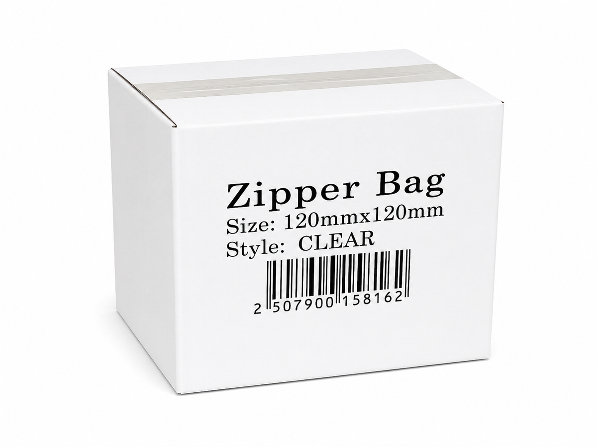 120mm x 120mm - CLEAR - ZIPPER BAG