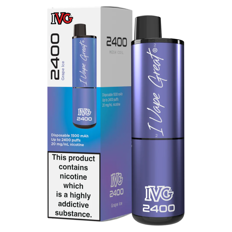 GRAPE ICE IVG 2400 UK - 5 PACK
