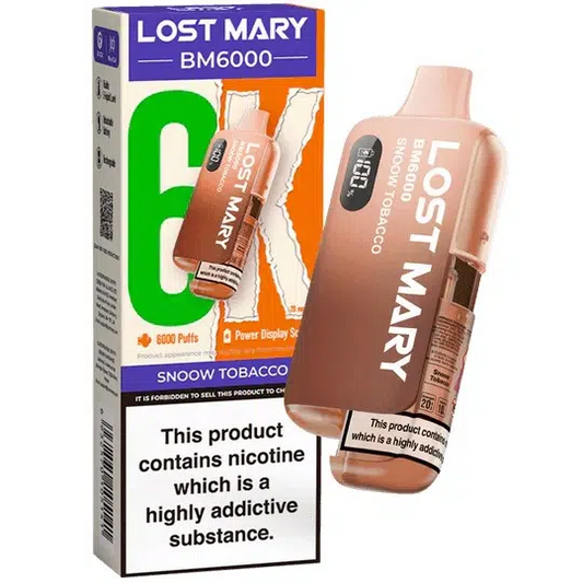 SNOOW TOBACCO - UK - LOST MARY - BM6000 - DISPOSABLE - 5 Pack