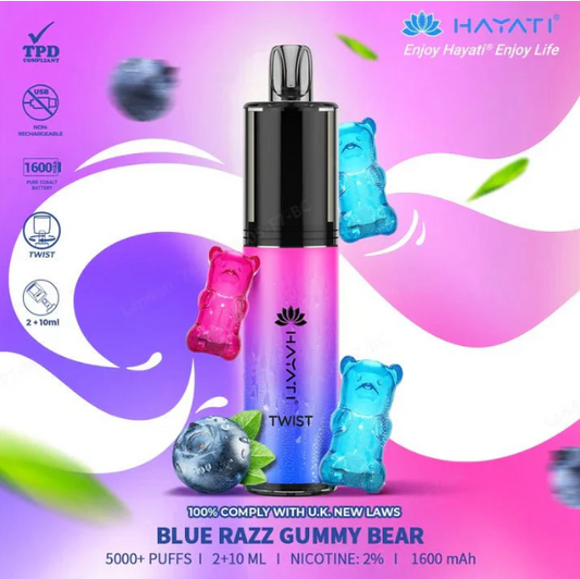 Hayati Twist 5000 Blue Razz Gummy Bear