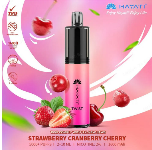 Hayati Twist 5000 Strawberry Cranberry Cherry