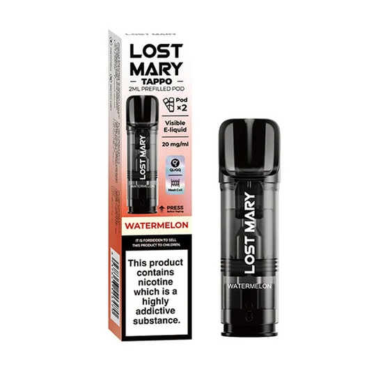 WATERMELON - UK - LOST MARY - TAPPO - POD - 10 Pack