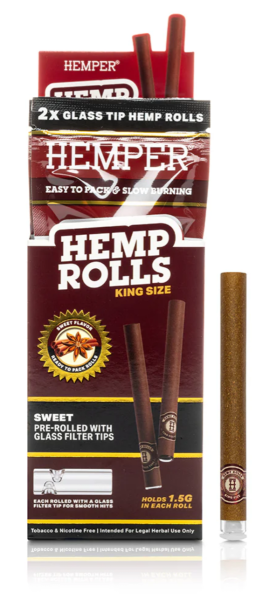 SWEET - HEMP ROLLS - HEMPER -12 Pack