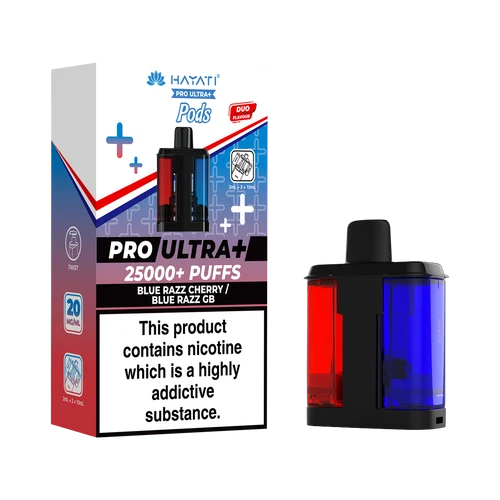RED RAZZ GB / BLUE RAZZ GB - UK - HAYATI 25000 - POD - 5 Pack