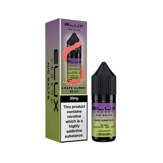GRAPE GUMMY BEAR -  ELUX LEGEND - 20mg LIQUID - 10 PACK