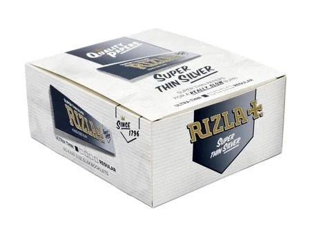 KING SIZE SLIM - SUPER THIN SILVER - RIZLA+ - 50 Pack
