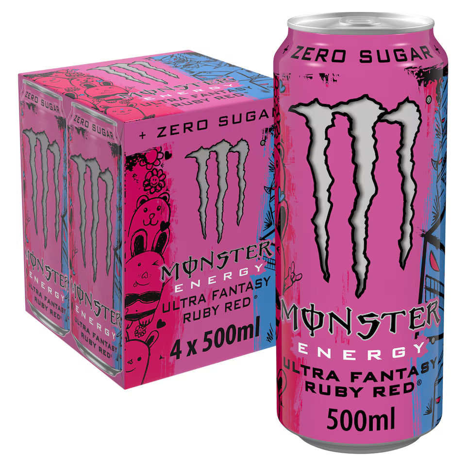 Monster Ultra Fantasy Ruby Red X24 Pack Stack USA