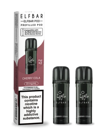 CHERRY COLA - UK - ELFBAR - 600 -PREFILLED PODS - 10 Pack