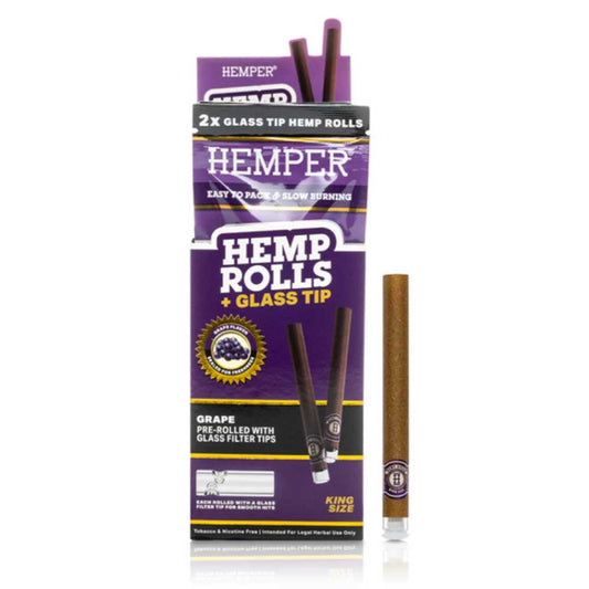 GRAPE - HEMP ROLLS - HEMPER -12 Pack