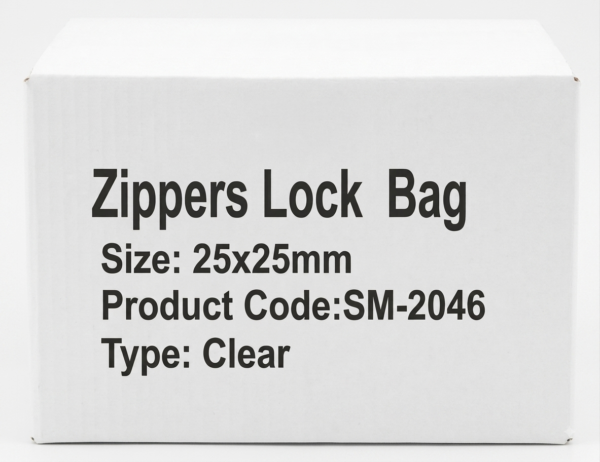 25mm x 25mm - CLEAR - ZIPPER BAG