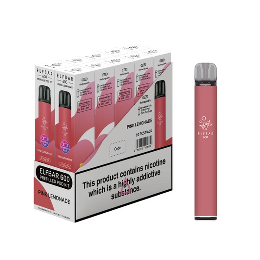 PINK LEMONADE ELFBAR 600 DISPOSABLE UK - 10 Pack