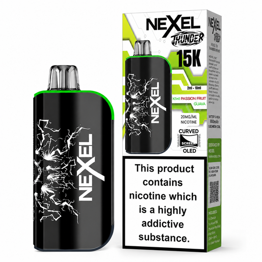 KIWI PASSION FRUIT GUAVA - UK - NEXEL THUNDER - 15K - KIT - 5 Pack