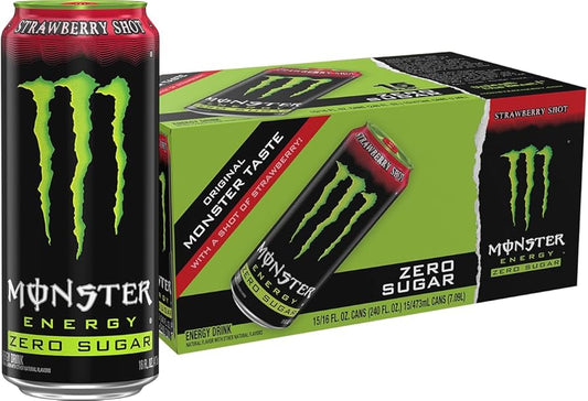 Monster Energy Strawberry Shot X24 Pack Stack USA