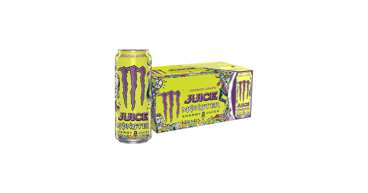 Monster Energy Juice Voodoo Grape Energy Drink, 16 fl oz Can