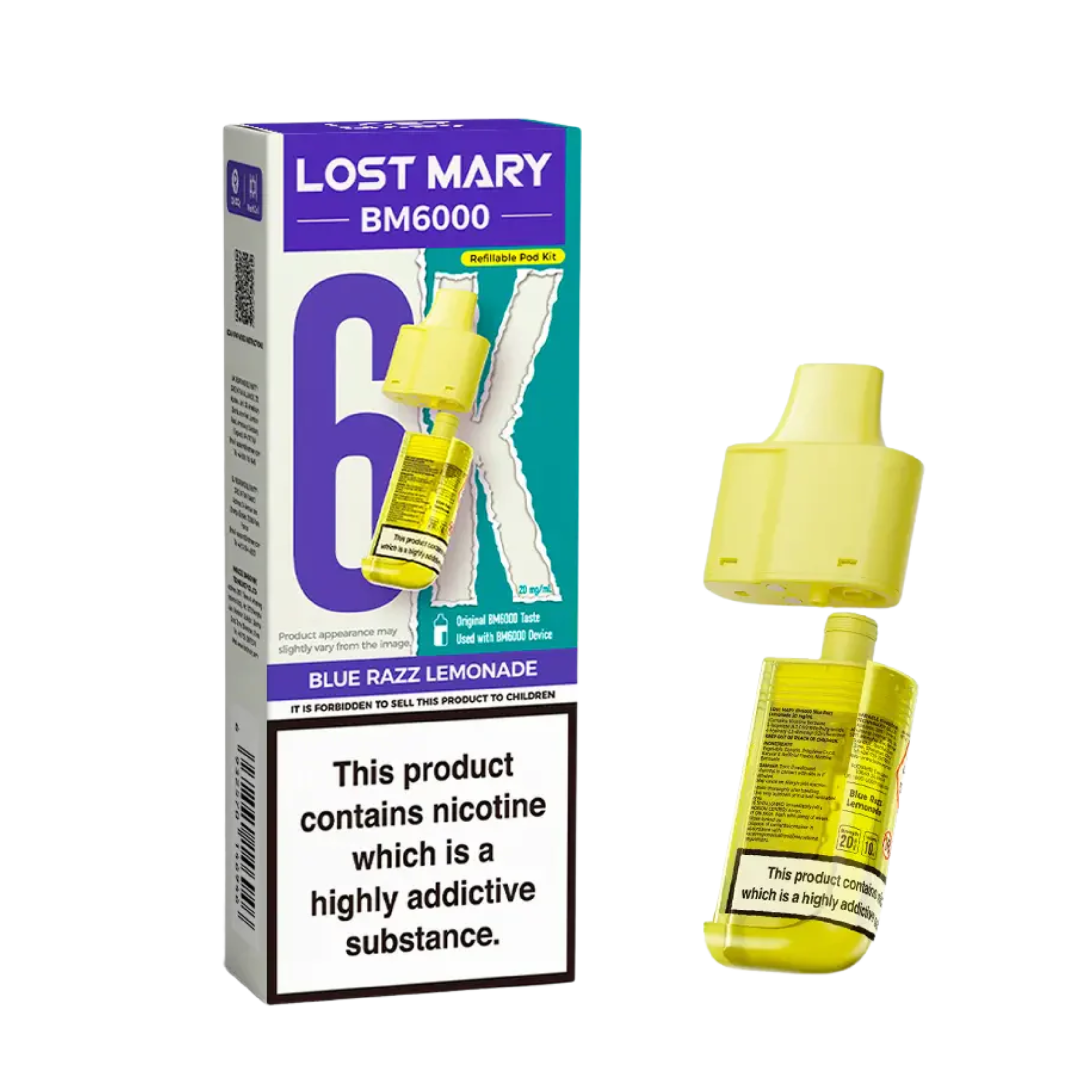 BM6000 Refill Pod Blue Razz Lemonade (Pack of 5)