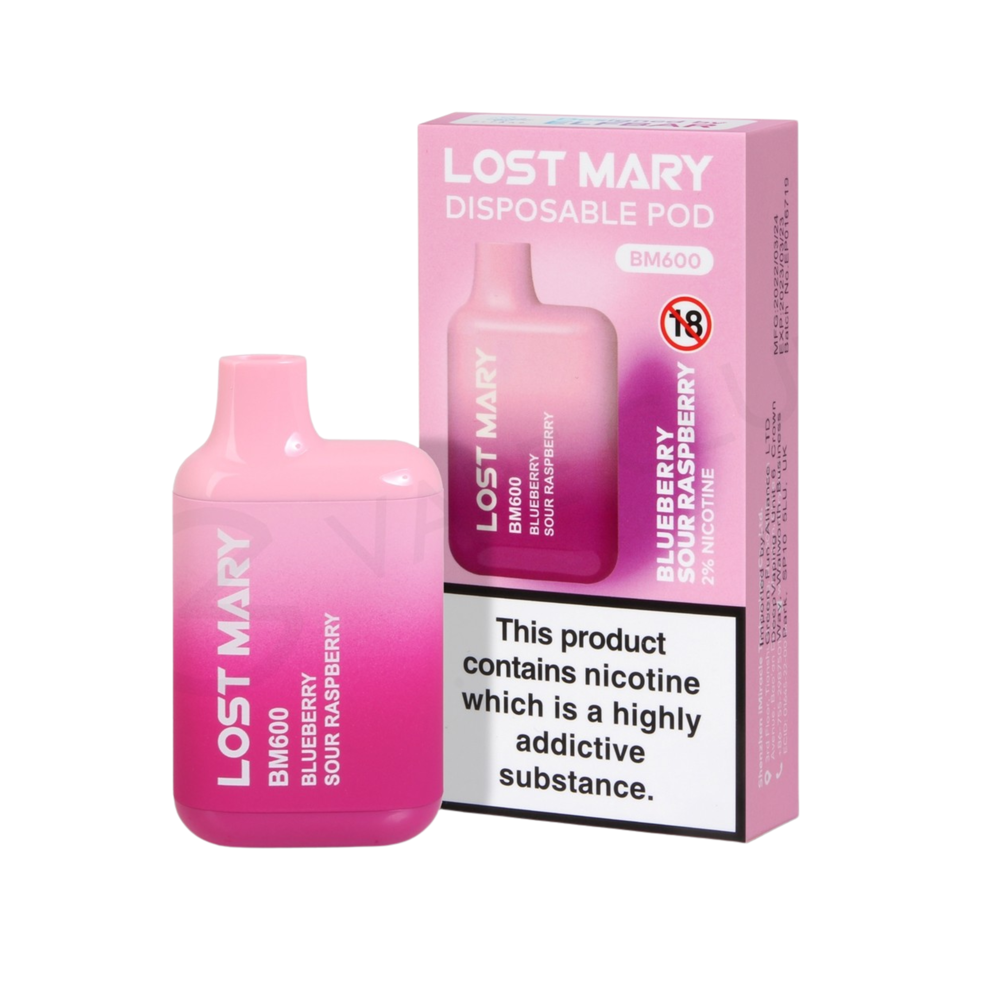 BM600 Refill Kit Blueberry Sour Raspbery