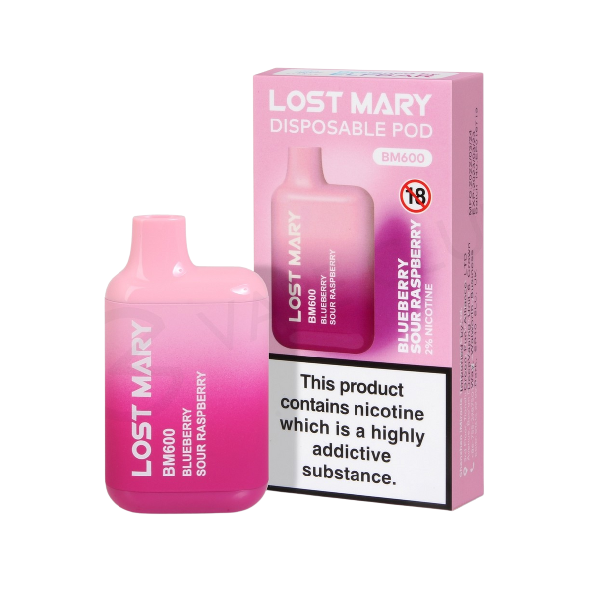 BM600 Refill Kit Blueberry Sour Raspbery