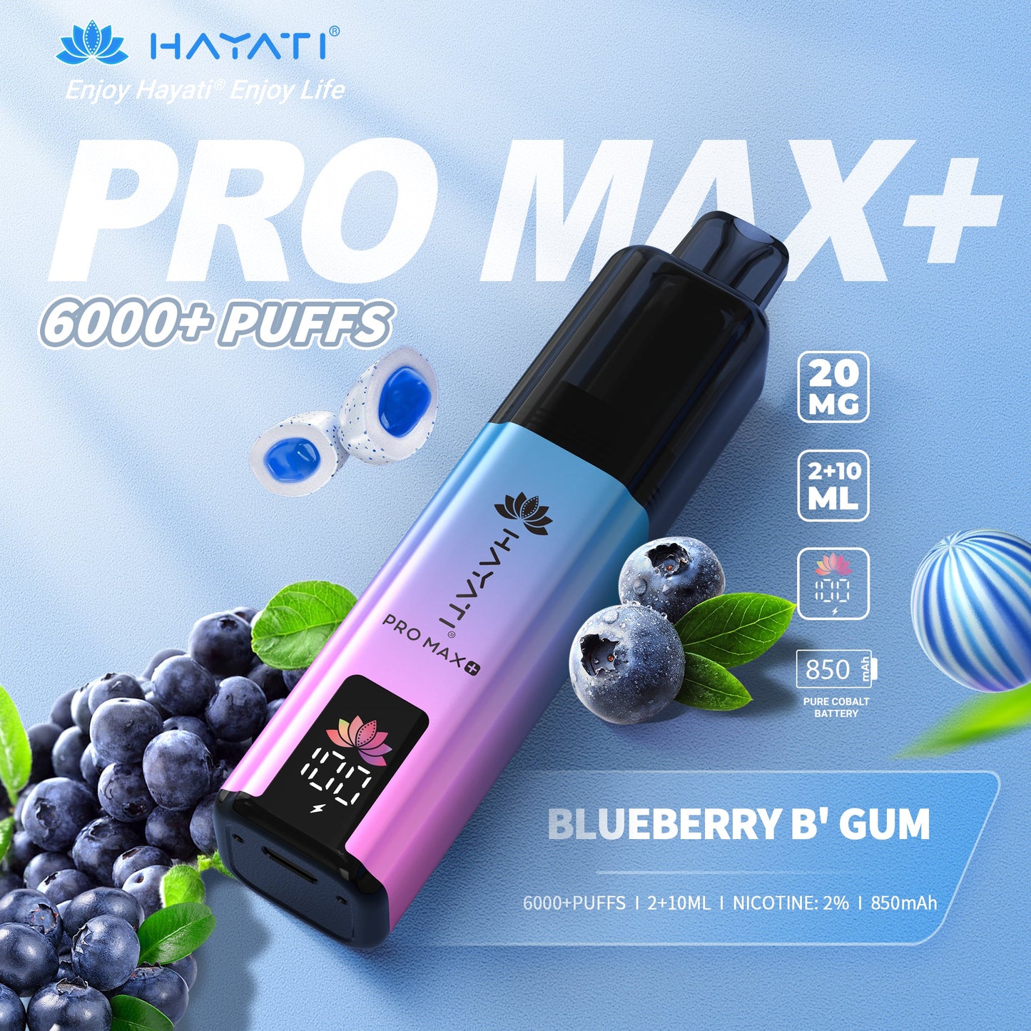 Hayati Pro Max+ 6000 Blueberry B' Gum