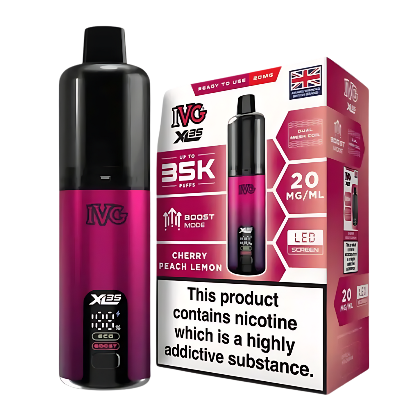 IVG XL 35K Kit Cherry Peach Lemon (Pack of 5)