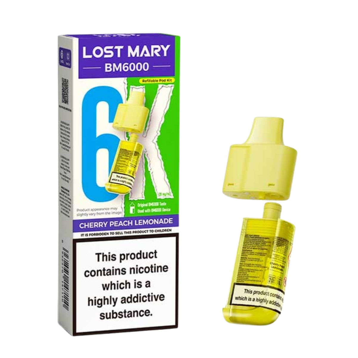 BM6000 Refill Pod Cherry Peach Lemonade (Pack of 5)