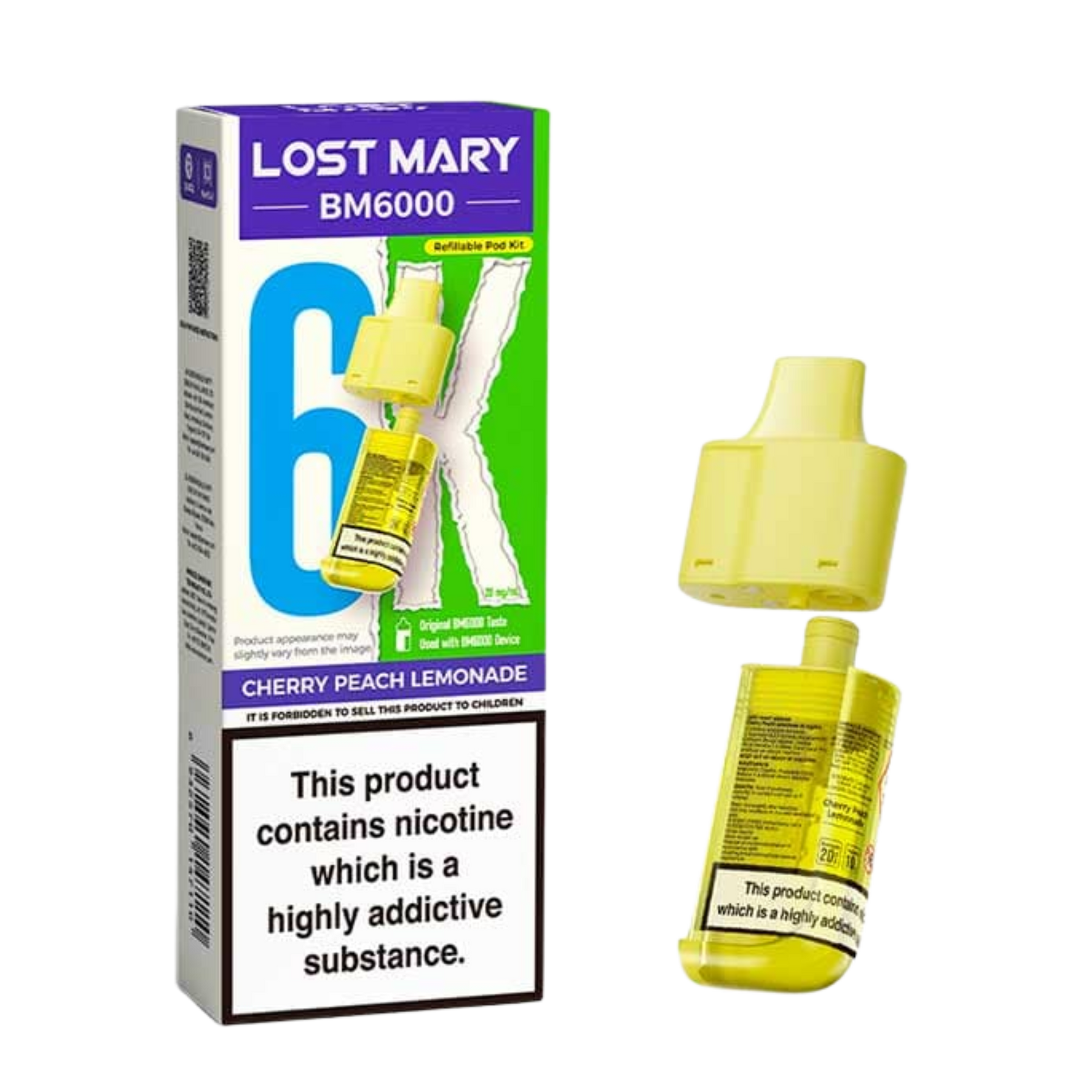 BM6000 Refill Pod Cherry Peach Lemonade (Pack of 5)