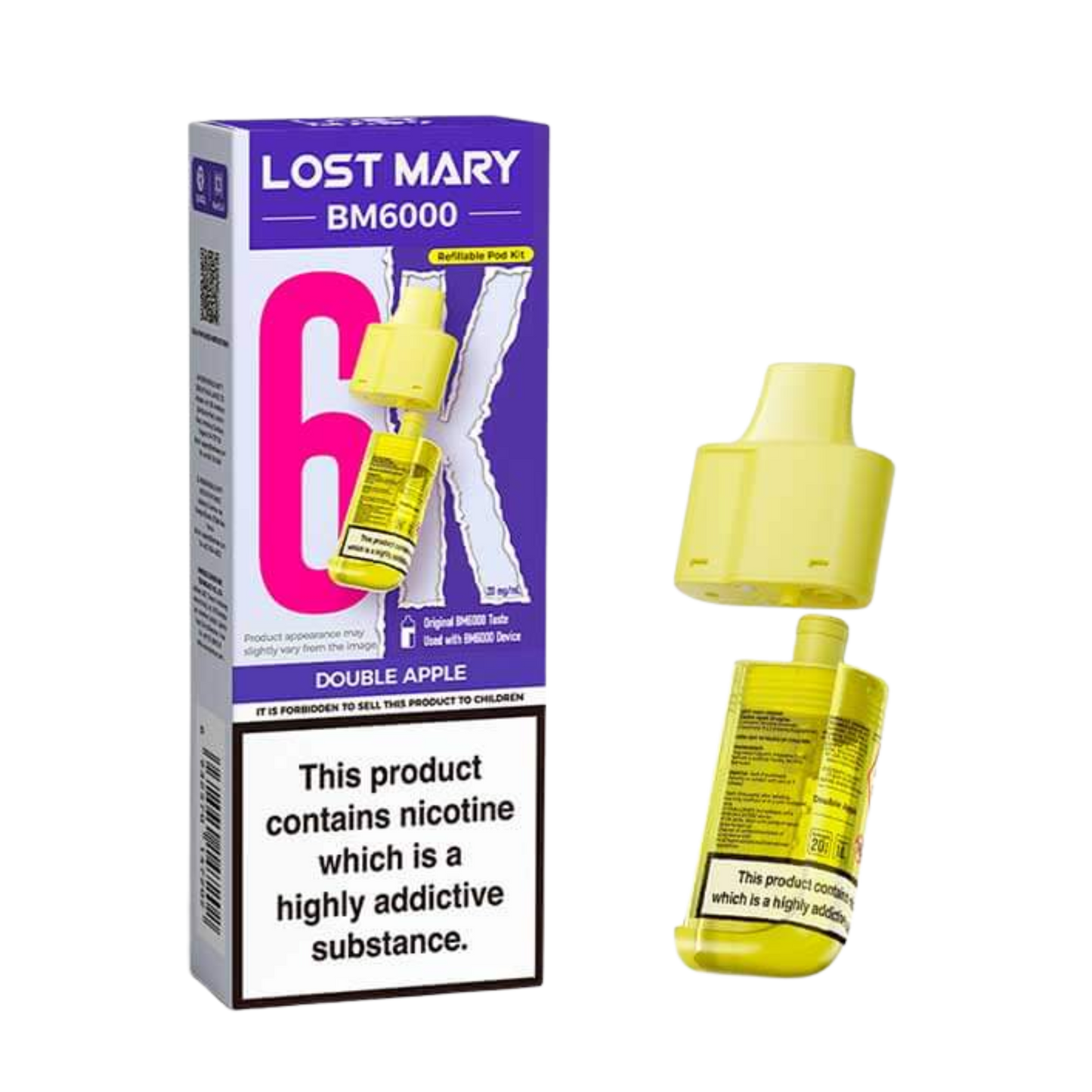 BM6000 Refill Pod Double Apple (Pack of 5)