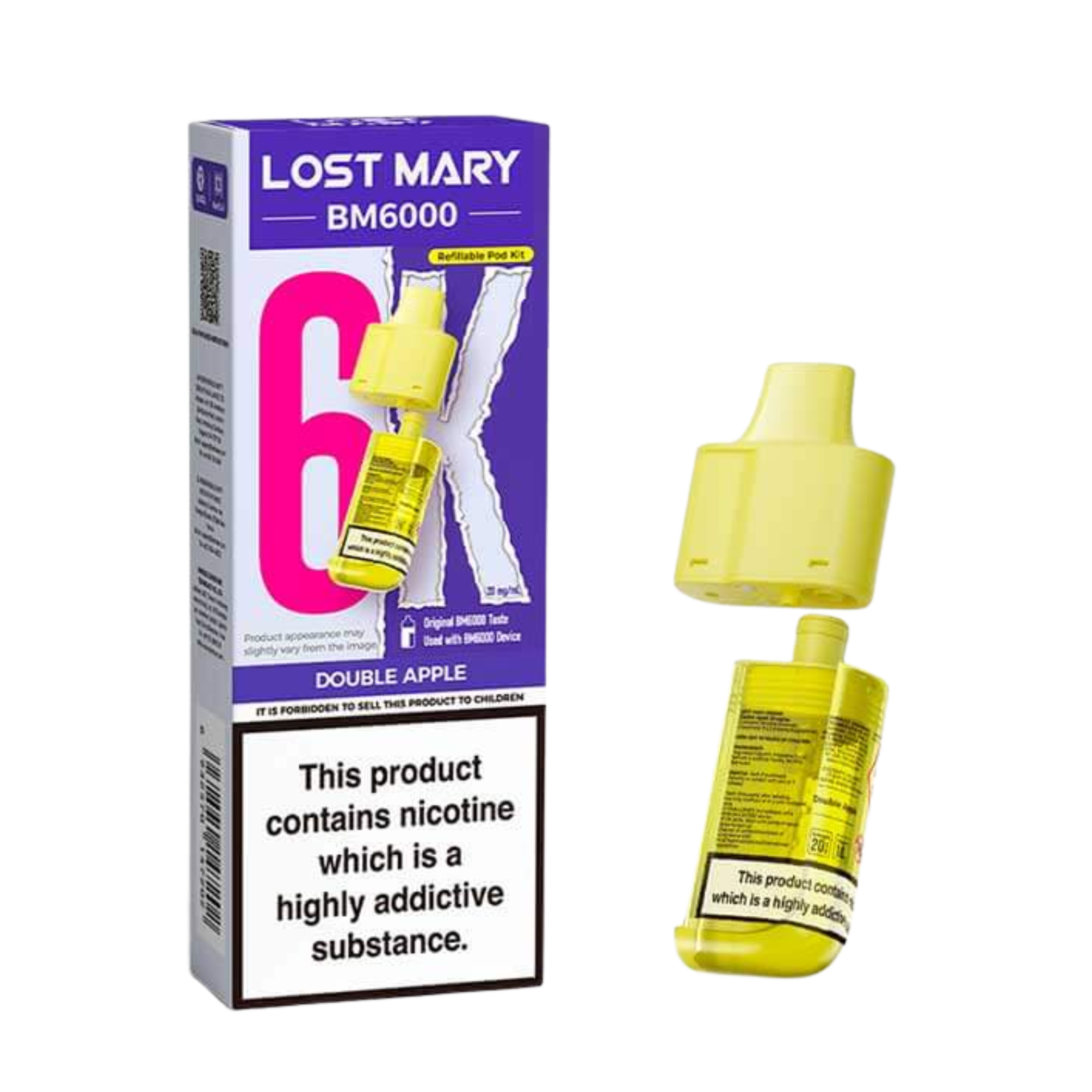 BM6000 Refill Pod Double Apple (Pack of 5)