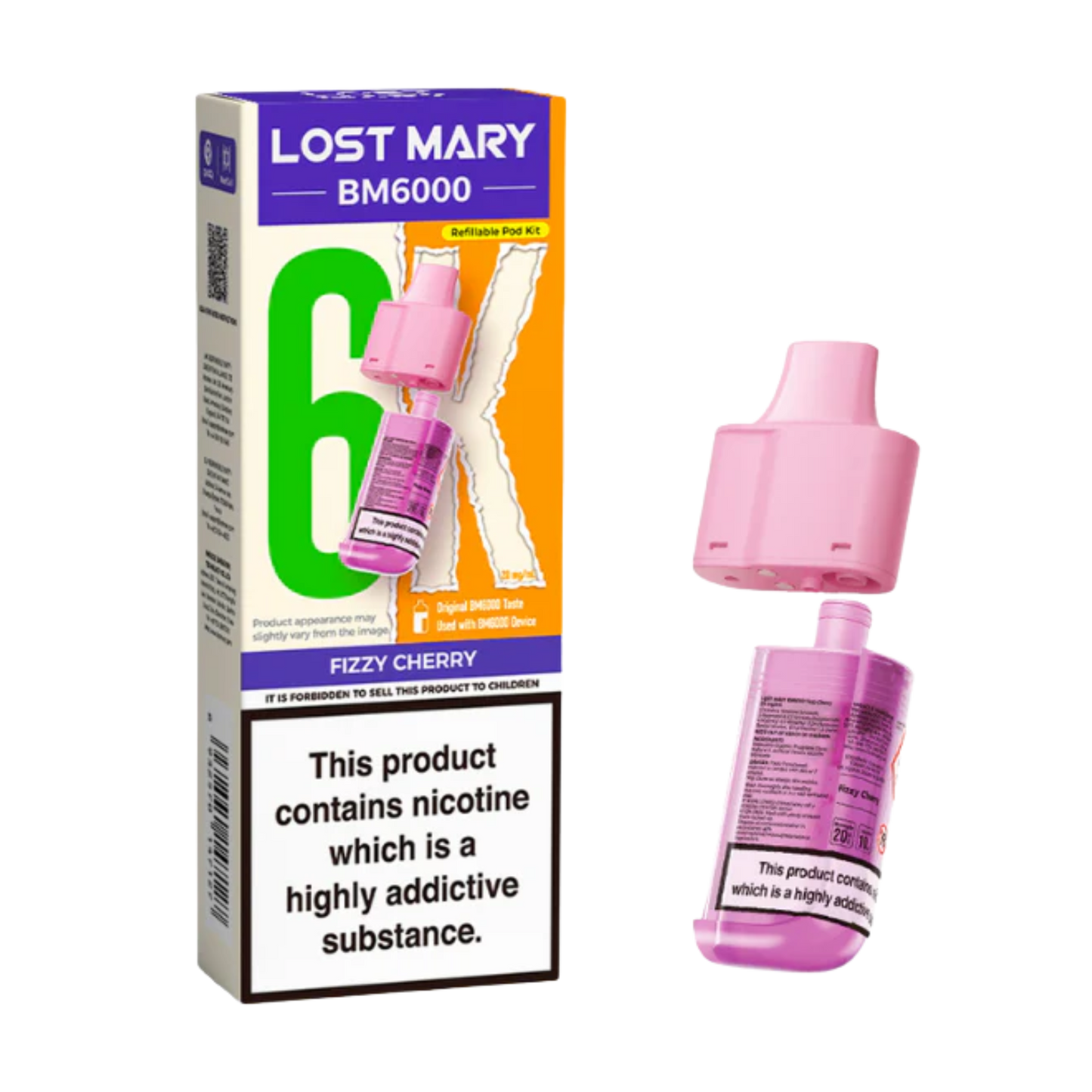 BM6000 Refill Pod Fizzy Cherry (Pack of 5)