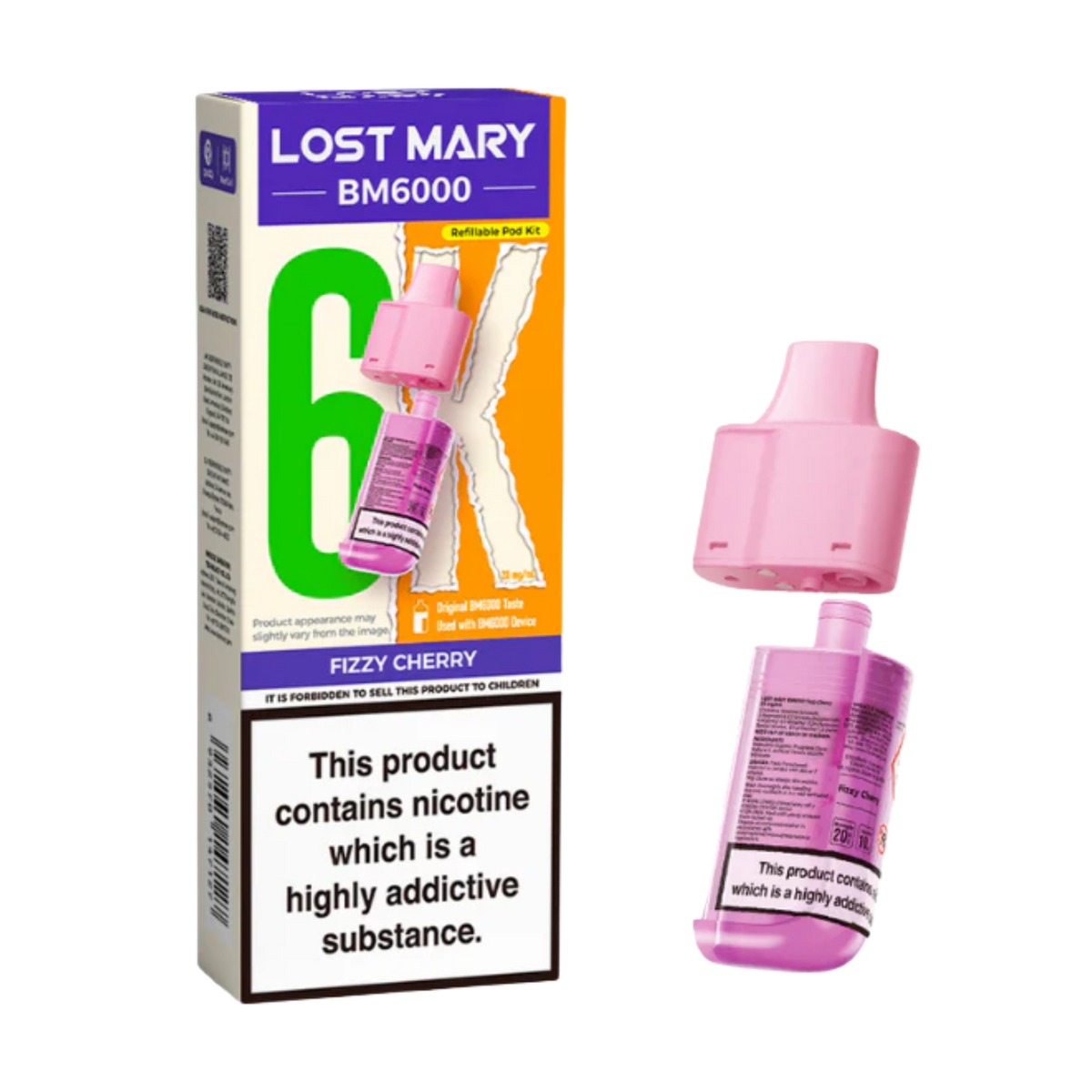 BM6000 Refill Pod Fizzy Cherry (Pack of 5)