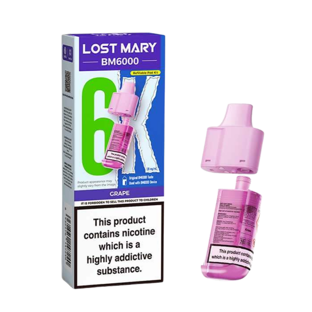 BM6000 Refill Pod Grape (Pack of 5)