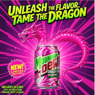 Mountain Dew Dragon Fruit 12pk