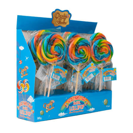 Rainbow Swirl Lollipops