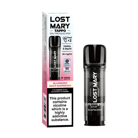 Lost Mary Tappo Pods Blueberry Sour Raspberry (Pack Of 10)