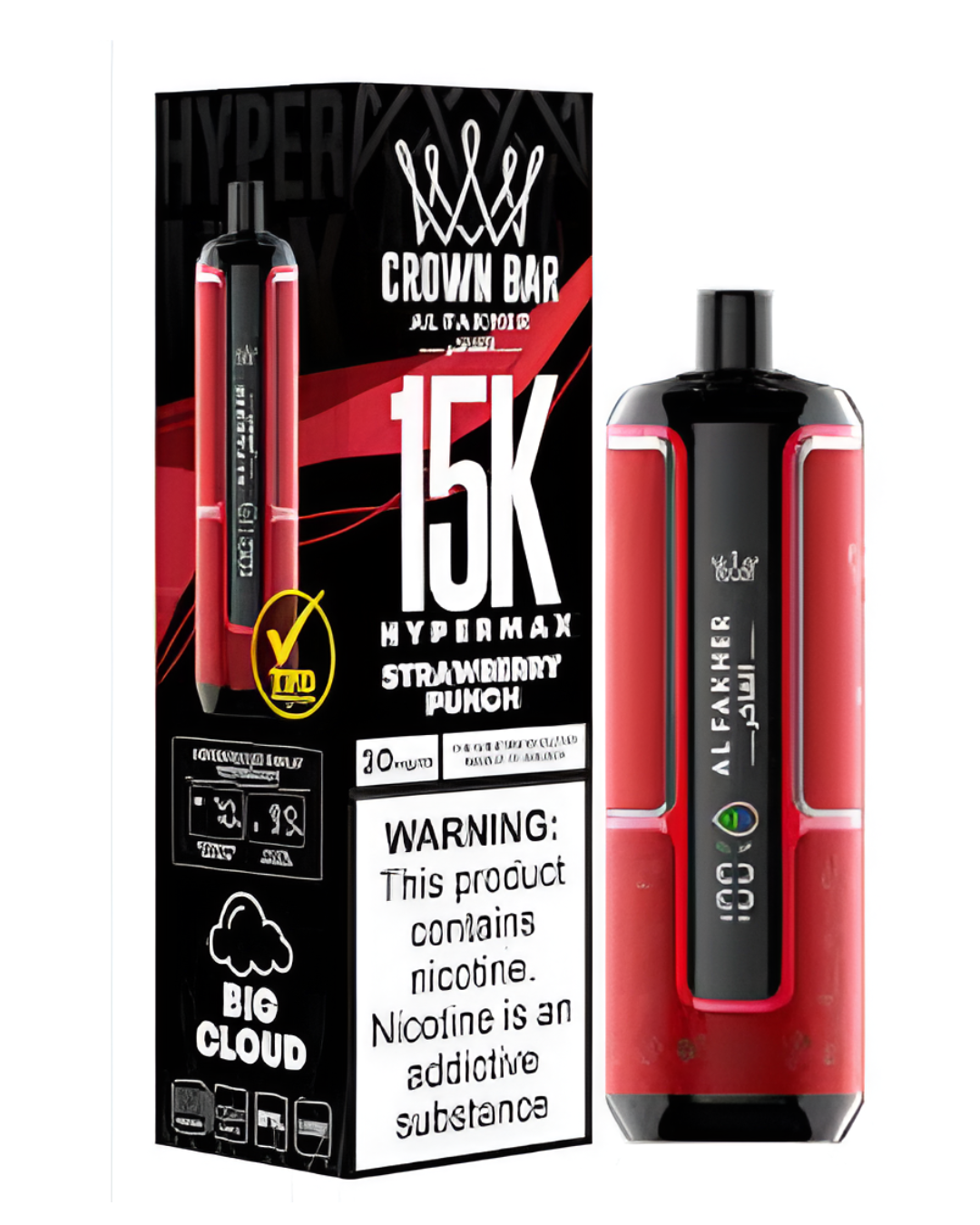 Crown Bar 15000 Strawberry Punch