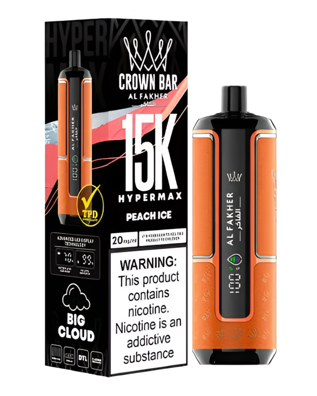 Crown Bar 15000 Peach Ice