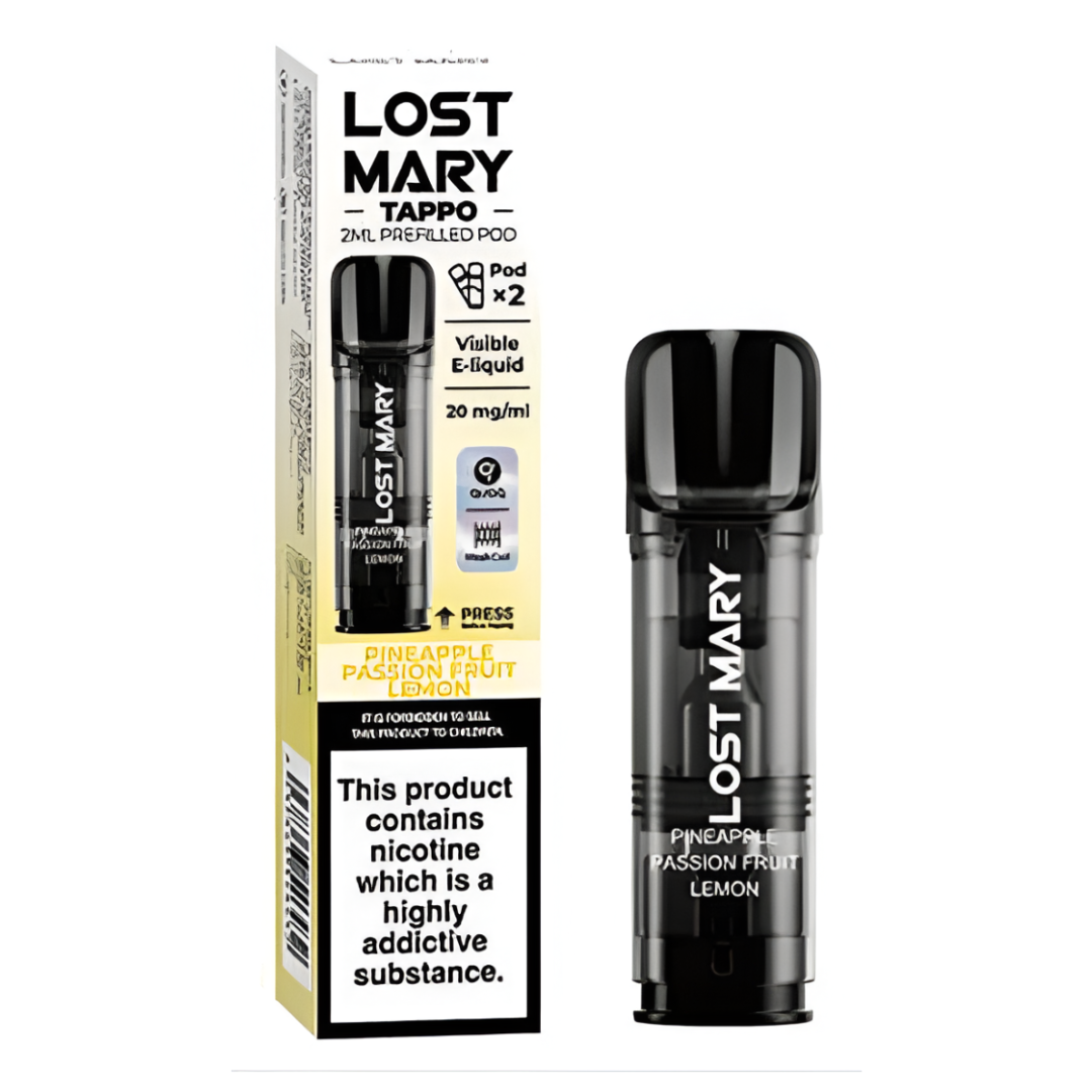 Lost Mary Tappo Pods Pineapple Passion Fruit Lemon (Pack Of 10)