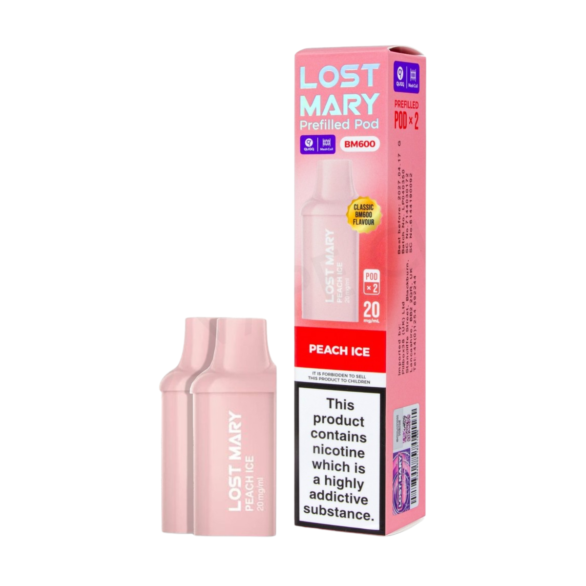 Lost Mary BM600 Peach Ice (Pack of 10)