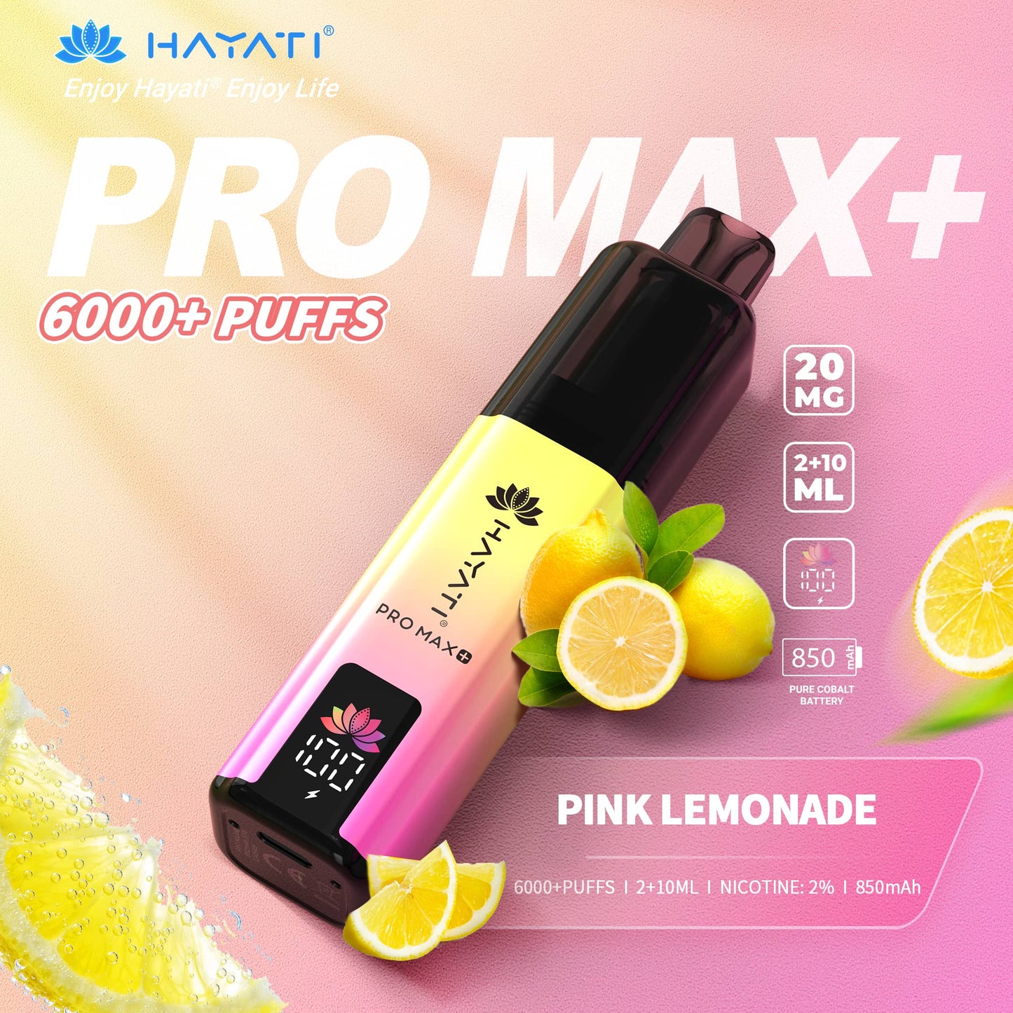 Hayati Pro Max+ 6000 Pink Lemonade