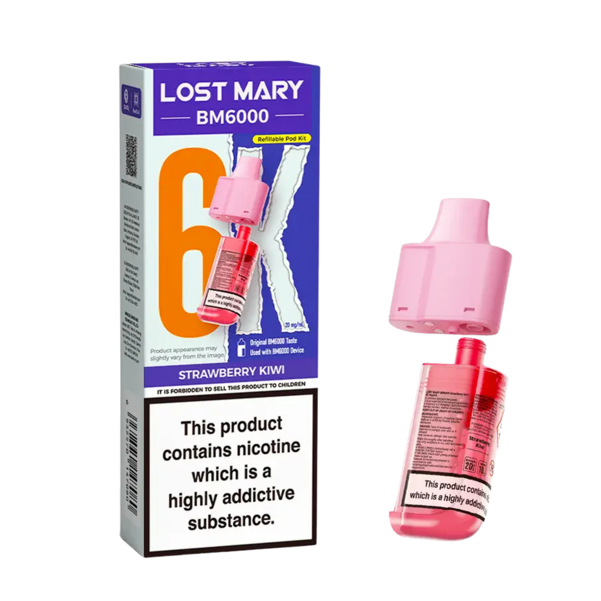 BM6000 Refill Pod Strawberry Kiwi (Pack of 5)