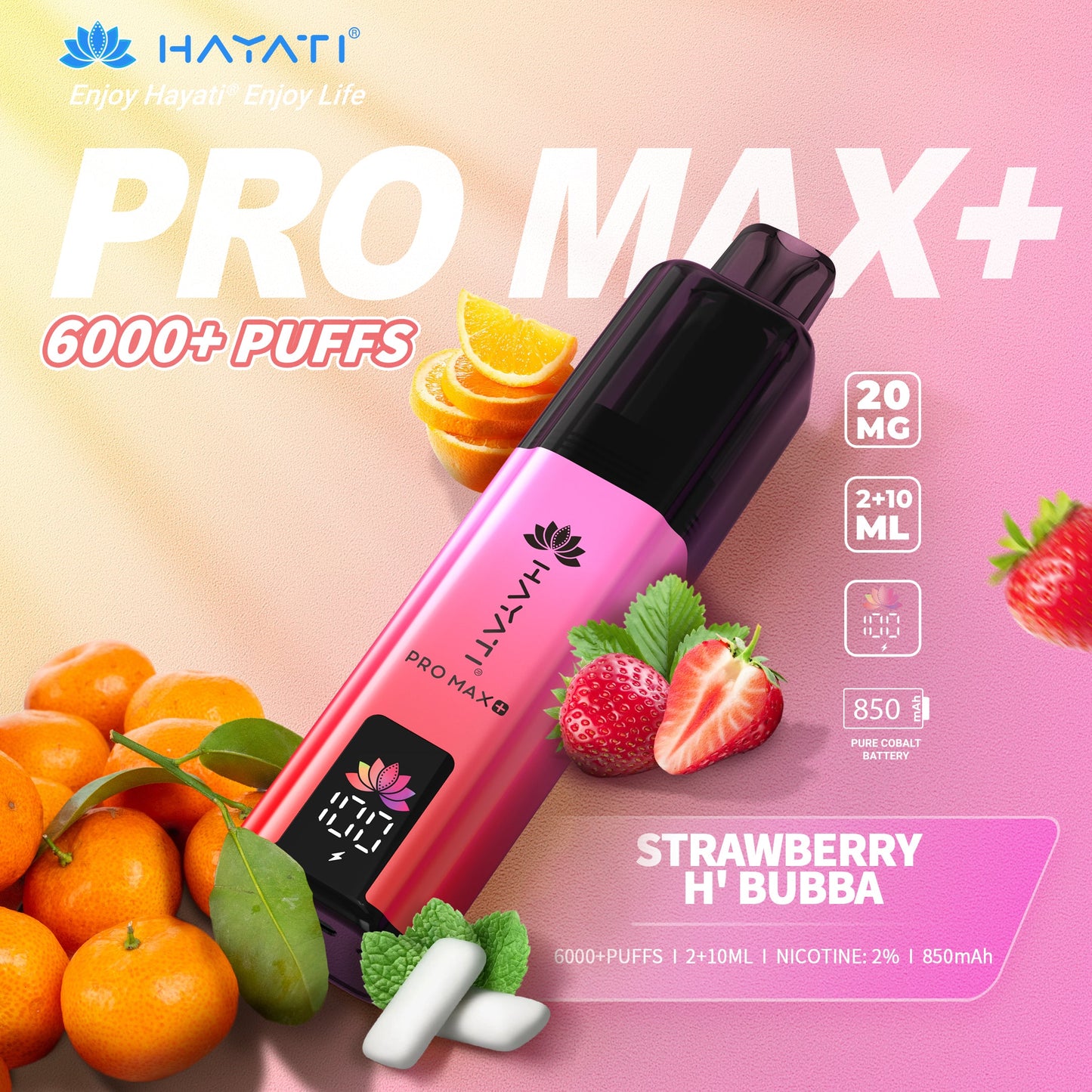Hayati Pro Max+ 6000 Strawberry H' Bubba