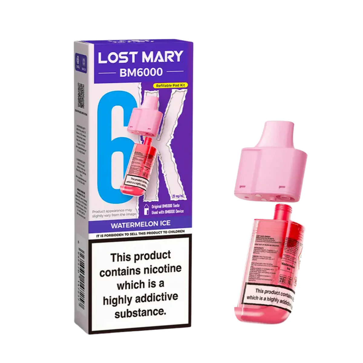 BM6000 Refill Pod Watermelon ice (Pack of 5)