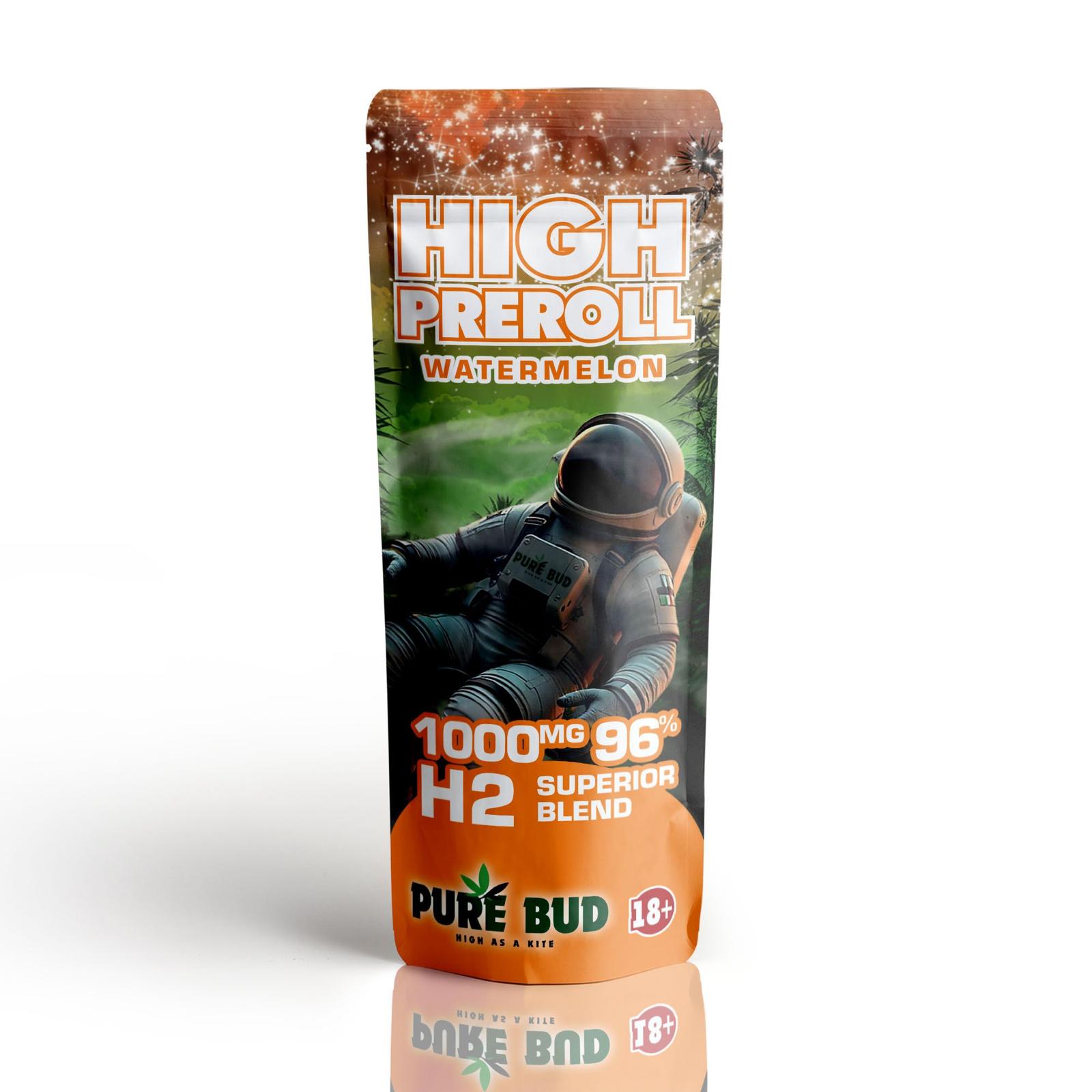 H2 High Pre Roll Watermelon Pack of 10