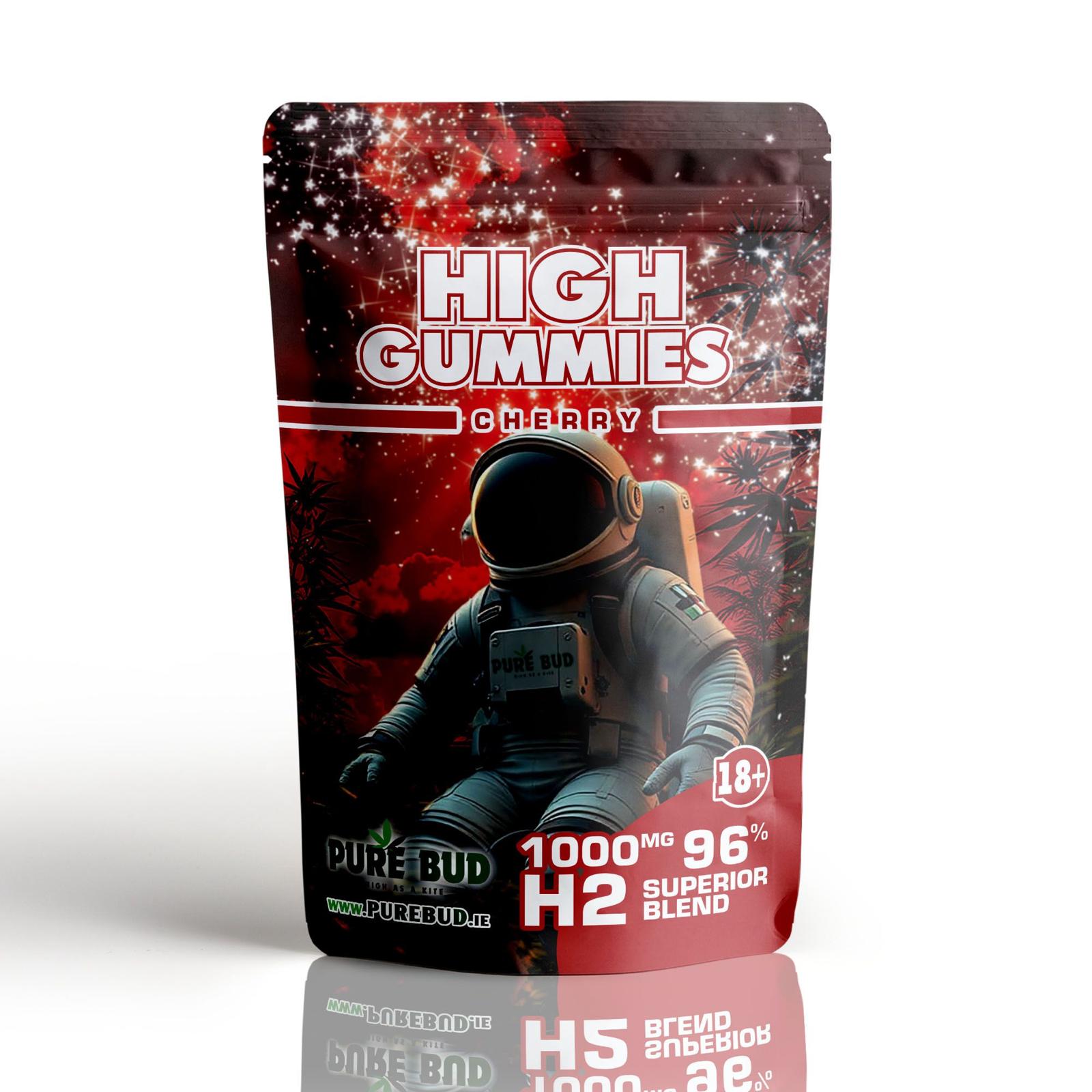 H2 High Gummies Cherry Pack of 10