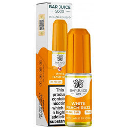 White Peach Razz Nic Salt E-Liquid by Bar Juice 5000