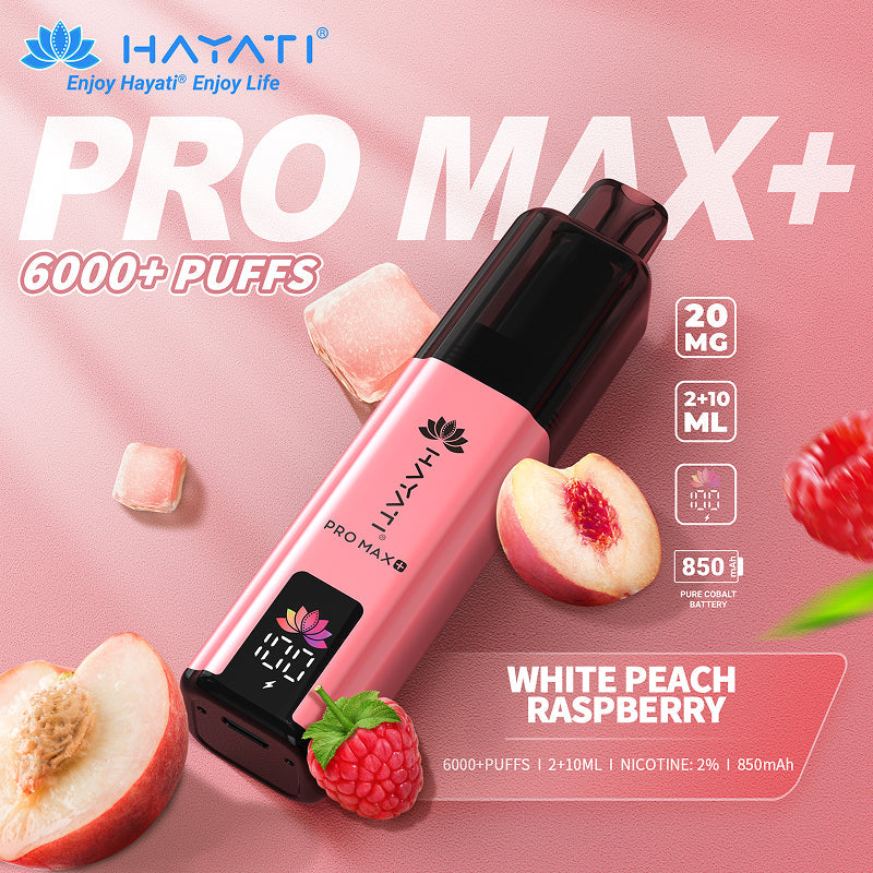 Hayati Pro Max+ 6000 White Peach Raspberry